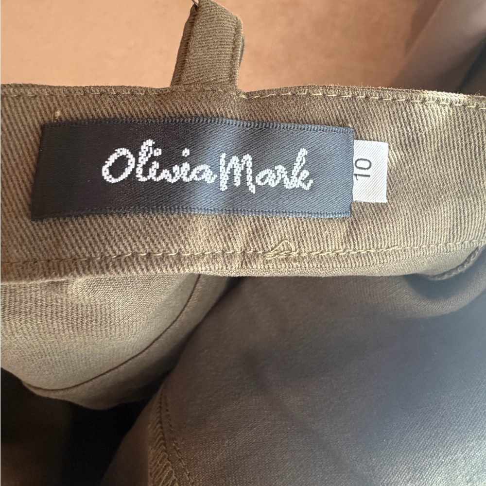 Olivia M Olive Green Wide-Leg Jumpsuit - Picture 7 of 7